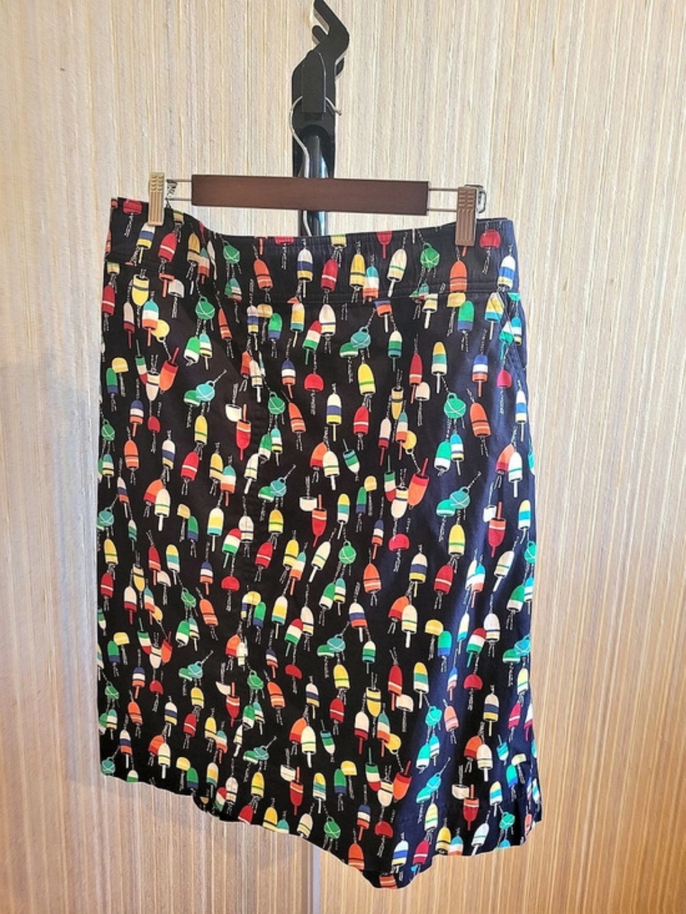 Talbots Buoy Print Skirt Black Size 16W